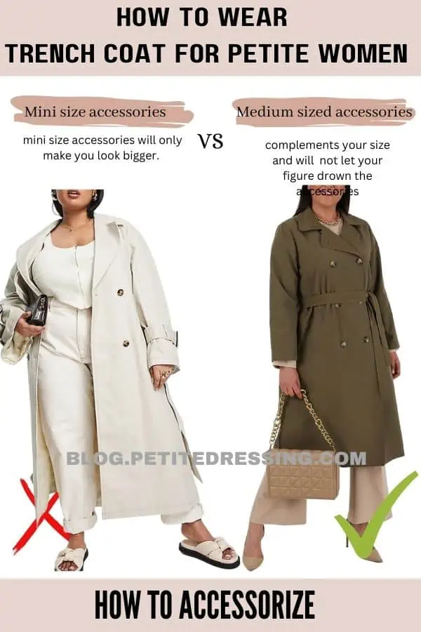 Petite size store trench coats