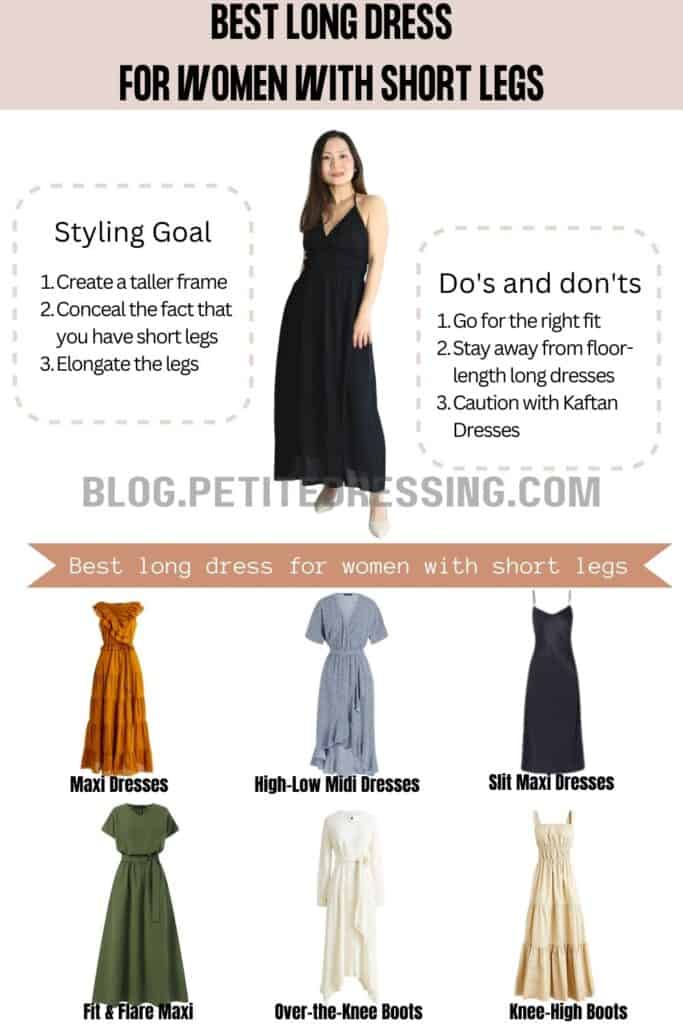 Long Dresses Style Guide for Women with Short Legs-1