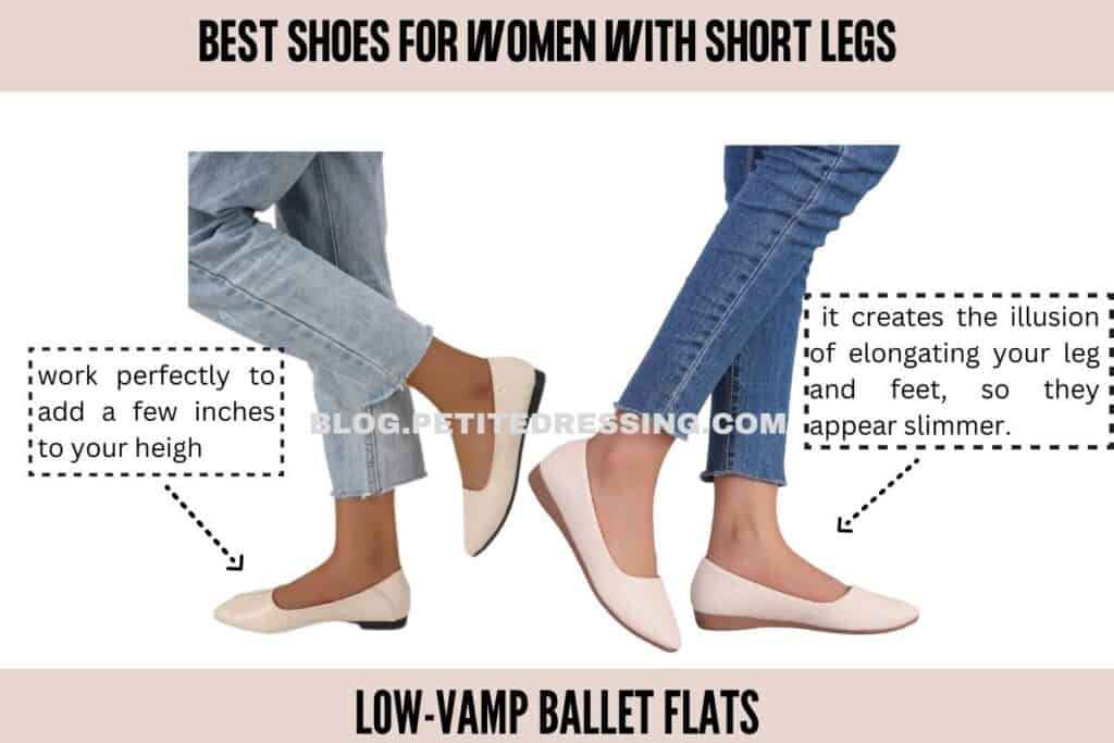 Low-vamp ballet flats