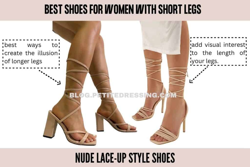 Nude Lace-up style shoes
