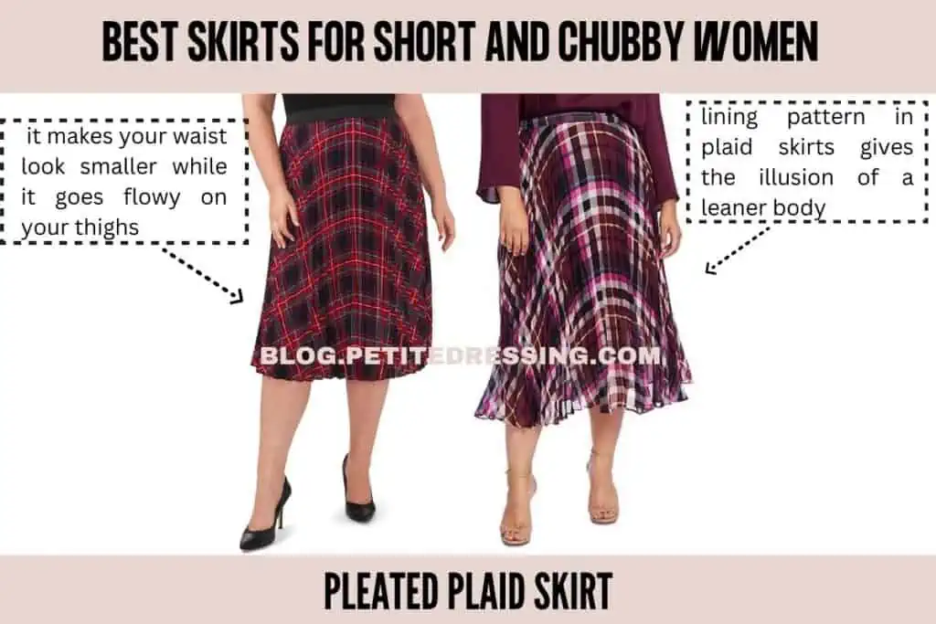 Pleated Plaid Skirt-1