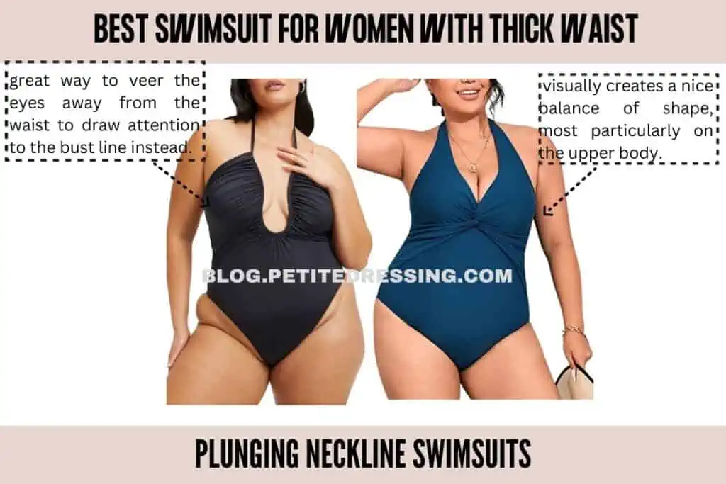 Plunging Neckline Swimsuits