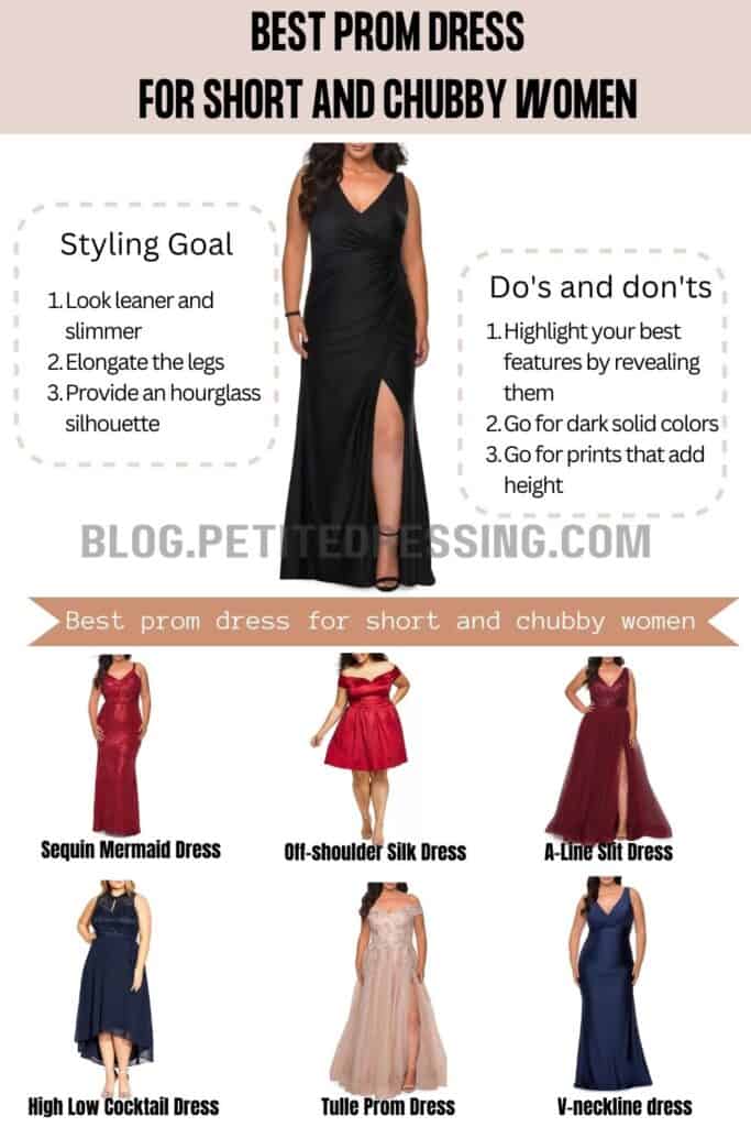 Prom Dress Guide for Short and Chubby Women-comprehensive image