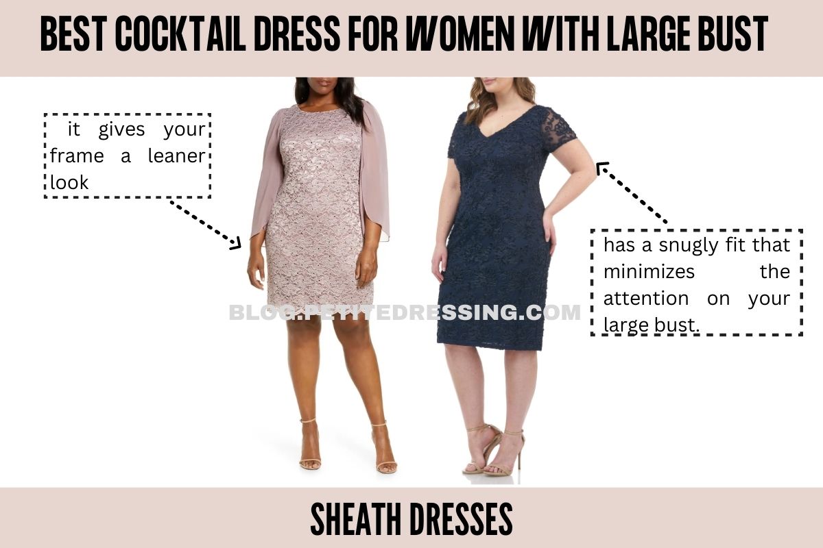 The Cocktail Dresses Guide for Women With Large Bust - Petite Dressing