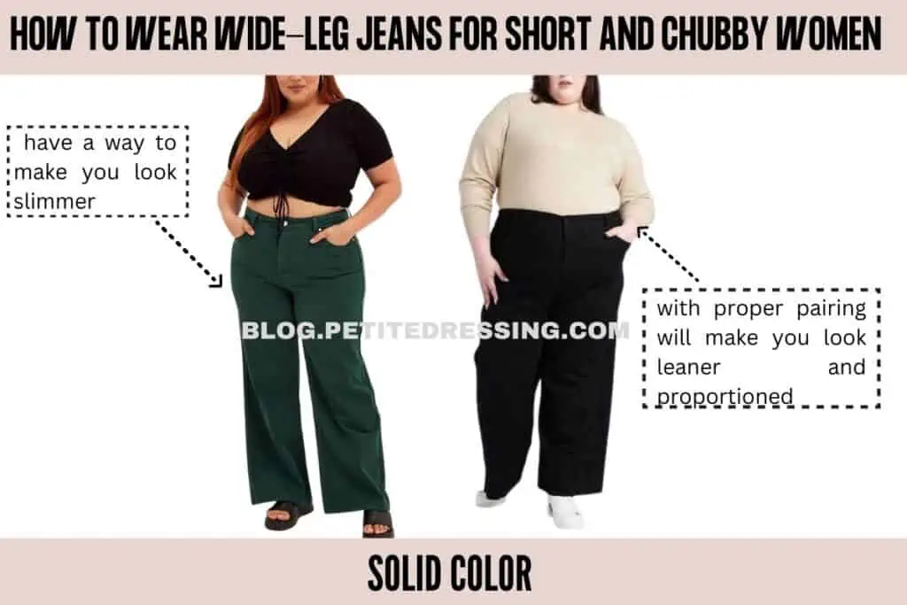 Wide Leg Jeans Guide for Short and Chubby Women - Petite Dressing