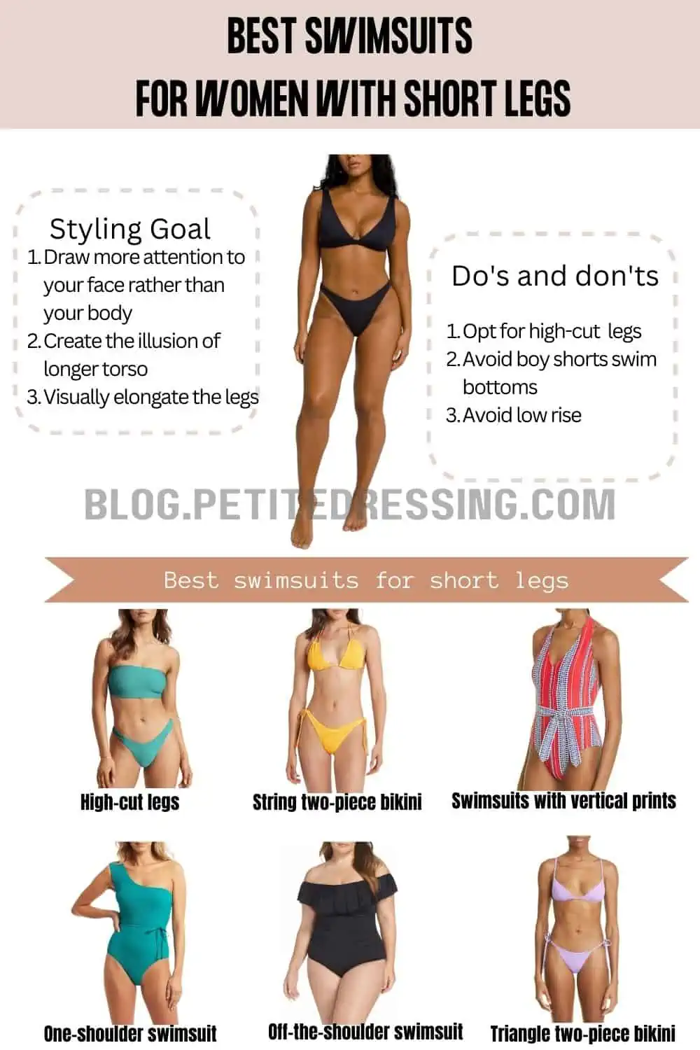 Swimsuit Guide for Women with Short Legs - Petite Dressing