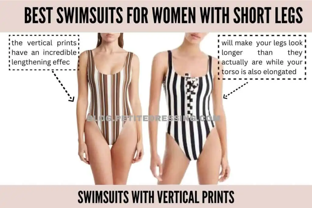 Swimsuits with vertical prints
