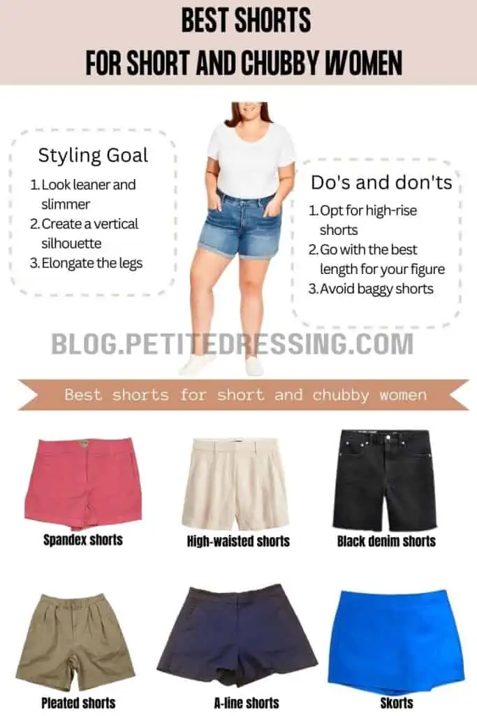 The shorts guide for short and chubby women