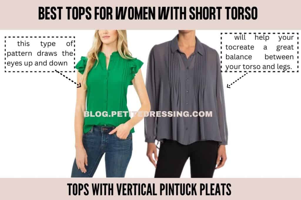 Tops with Vertical Pintuck Pleats 