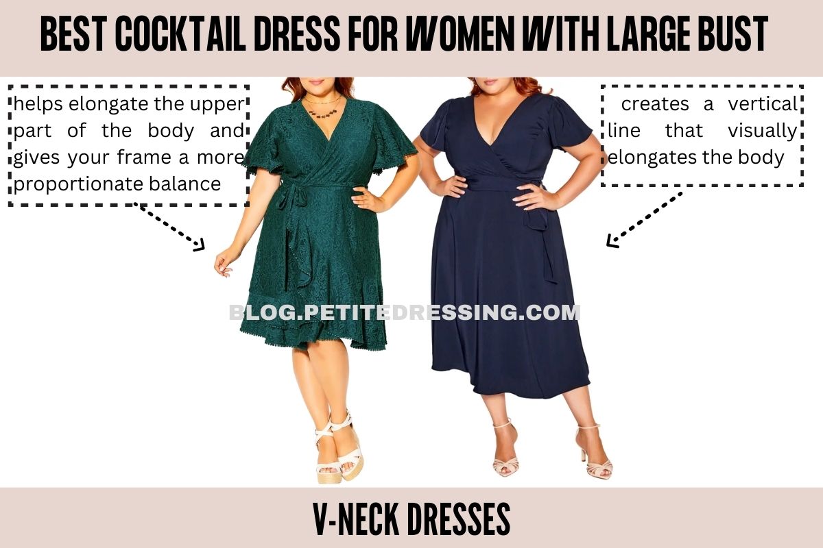 The Cocktail Dresses Guide for Women With Large Bust - Petite Dressing