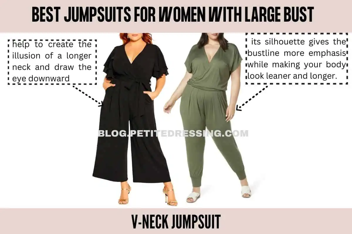 The Complete Jumpsuit Guide for women with Large Bust - Petite