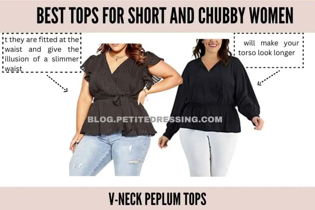 V-Neck Peplum Tops