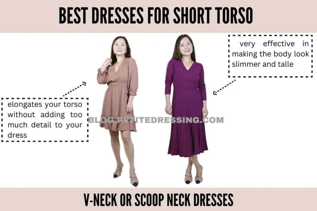 V-Neck or Scoop Neck Dresses