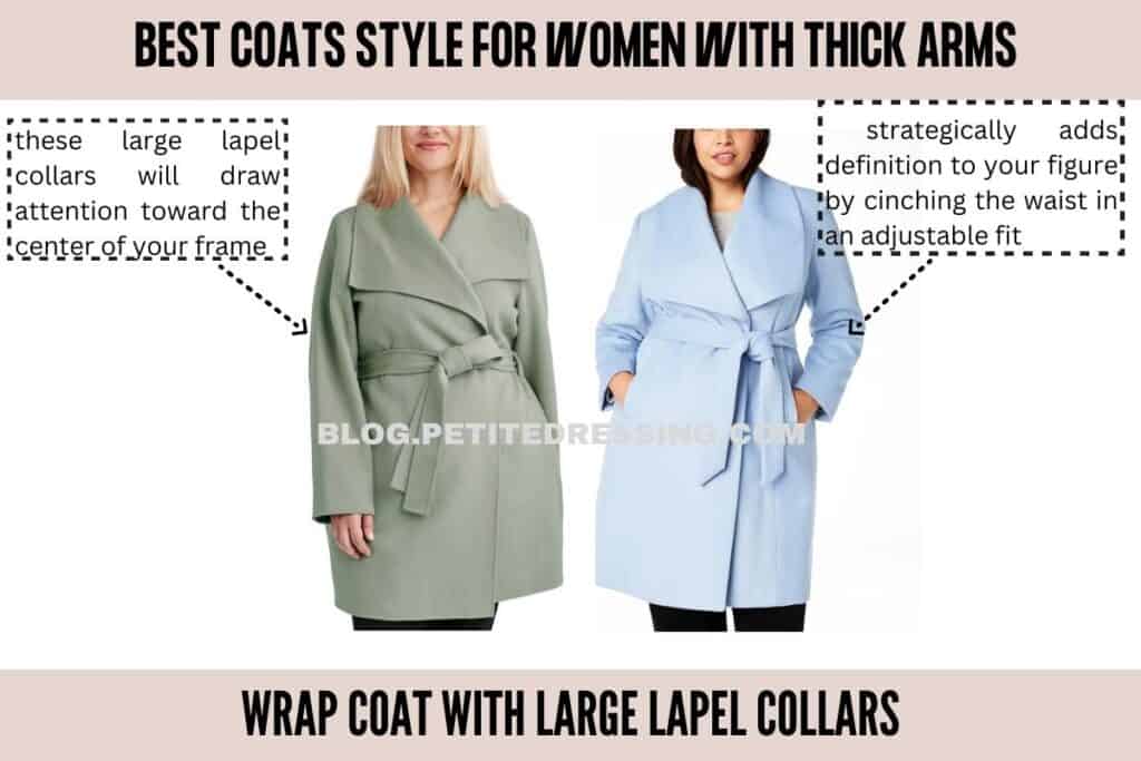 Wrap Coat with Large Lapel Collars