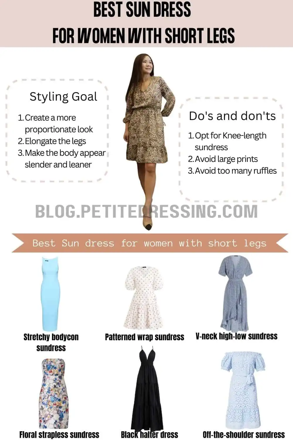 Sun dress guide for women with short legs - Petite Dressing
