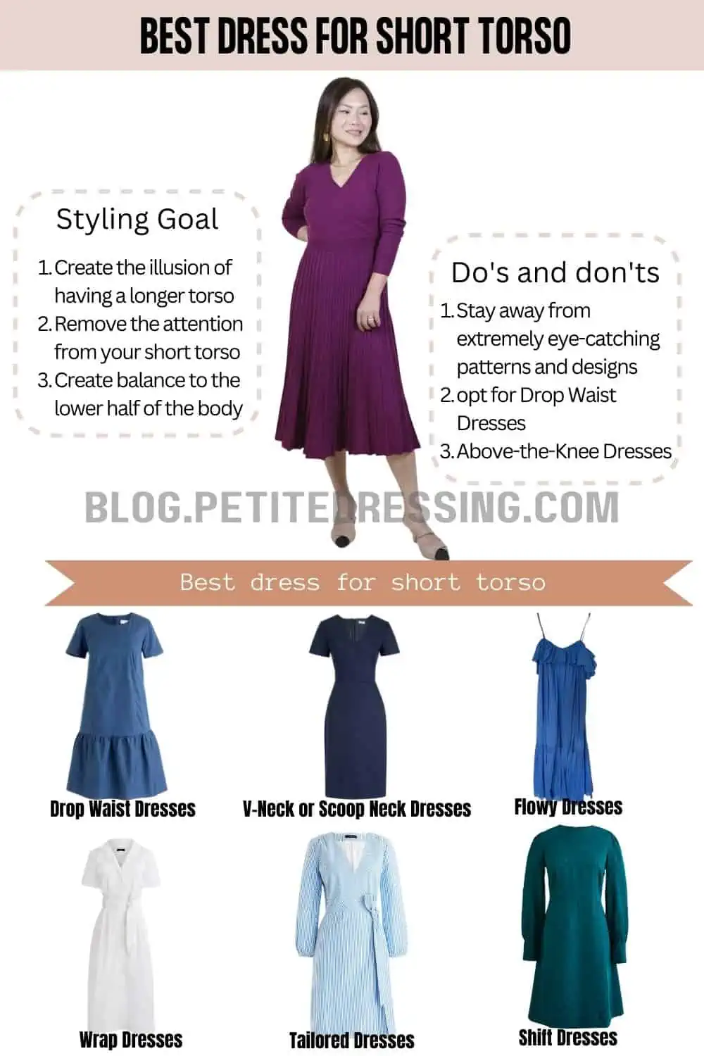 The Complete Dress Guide for Women with Short Torso - Petite Dressing