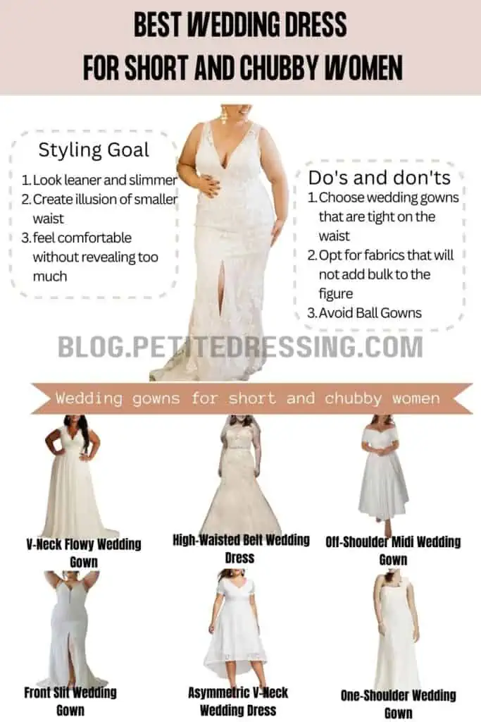 best wedding dress for short and chubby women-1