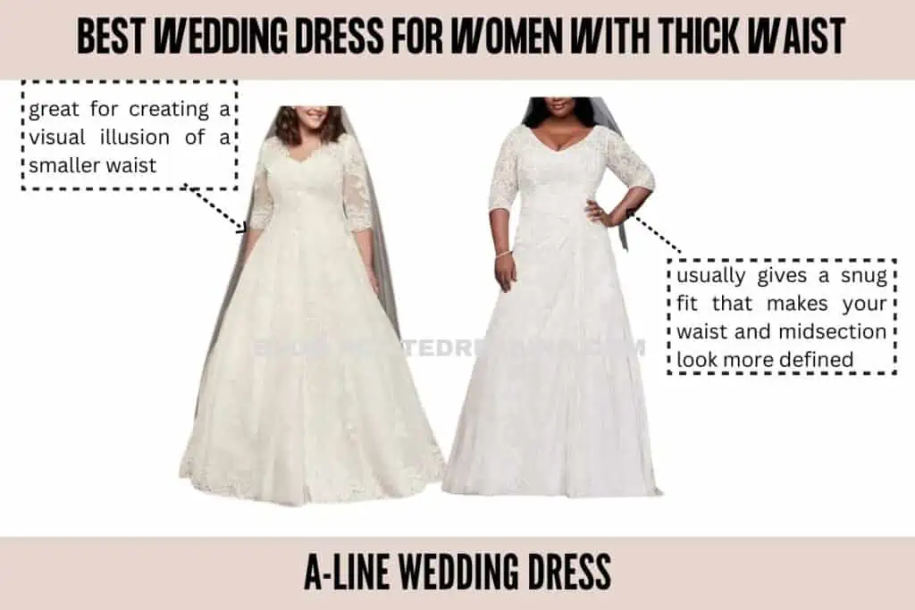 Wedding Dress Guide for Women with Thick Waist - Petite Dressing