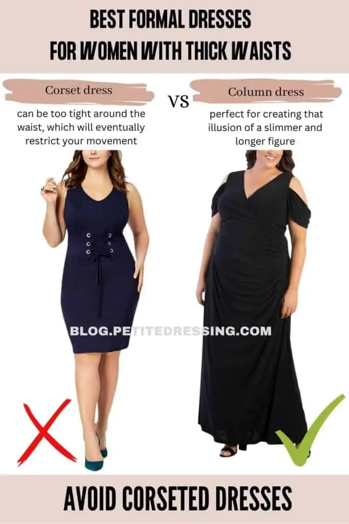 The Formal Dresses Guide For Women with Thick Waist - Petite Dressing