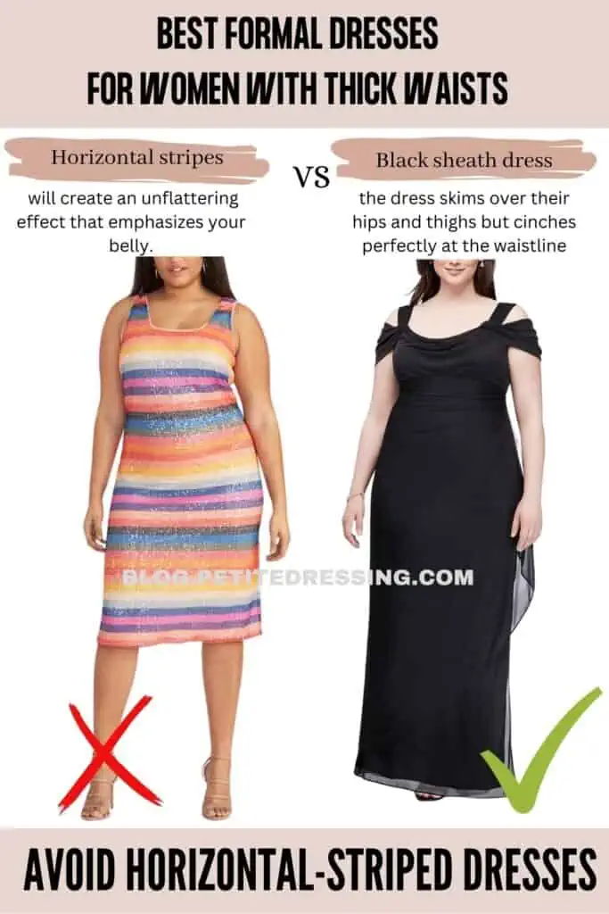 Avoid Horizontal-striped dresses-1