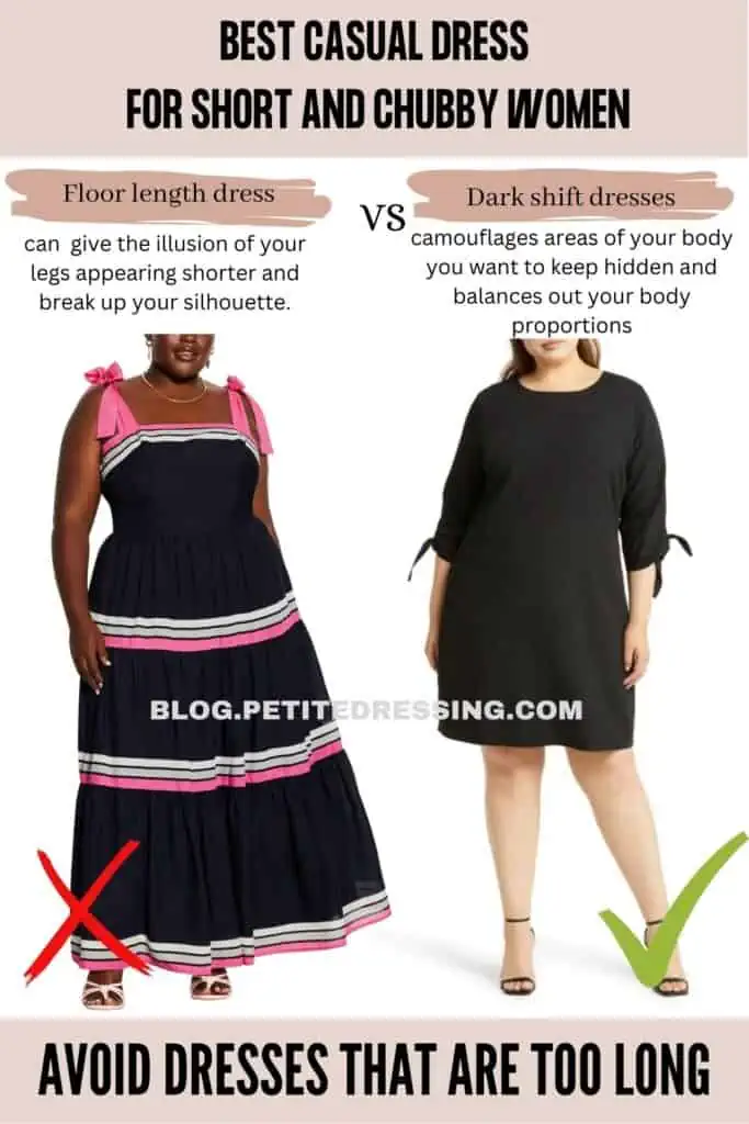 Avoid dresses that are too long