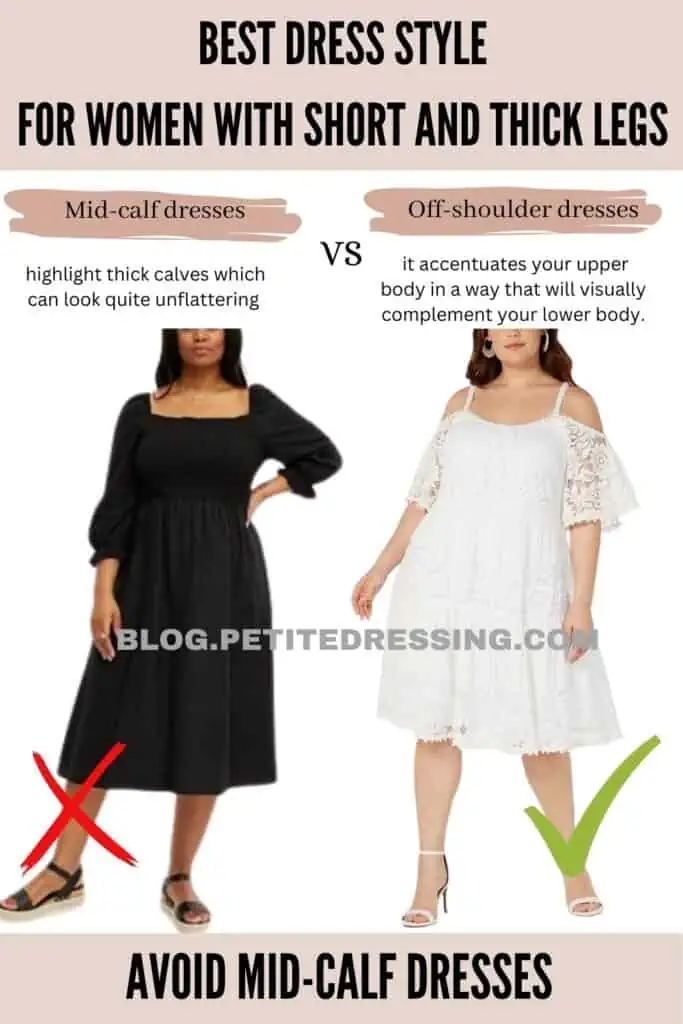Avoid mid-calf dresses