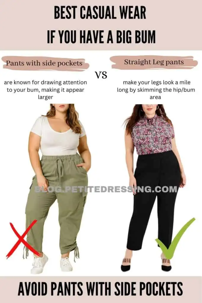 Avoid pants with side pockets