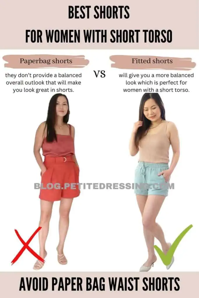 Shorts guide for women with a short torso - Petite Dressing