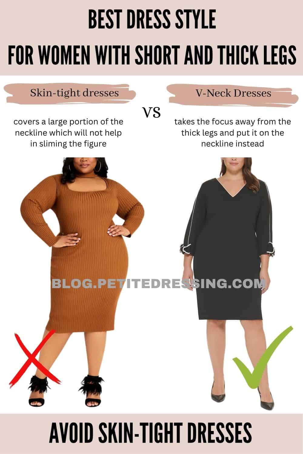 Dress Style Guide for Women with Short and Thick Legs
