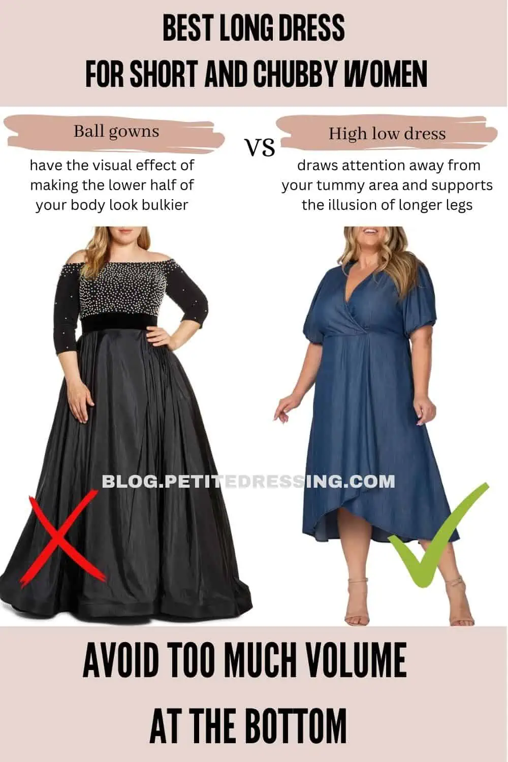 The Long Dress Guide for Short and Chubby Women - Petite Dressing