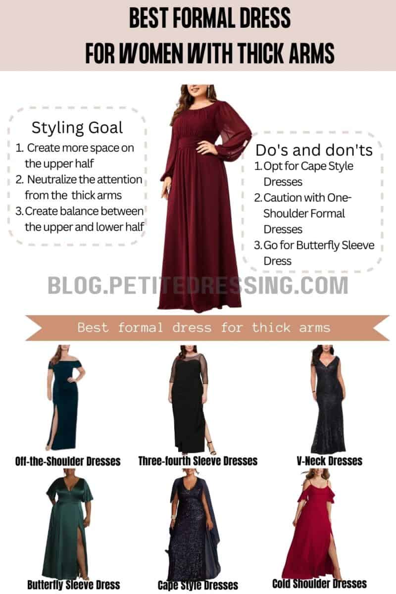 The Formal Dresses Guide for Women with Thick Arms