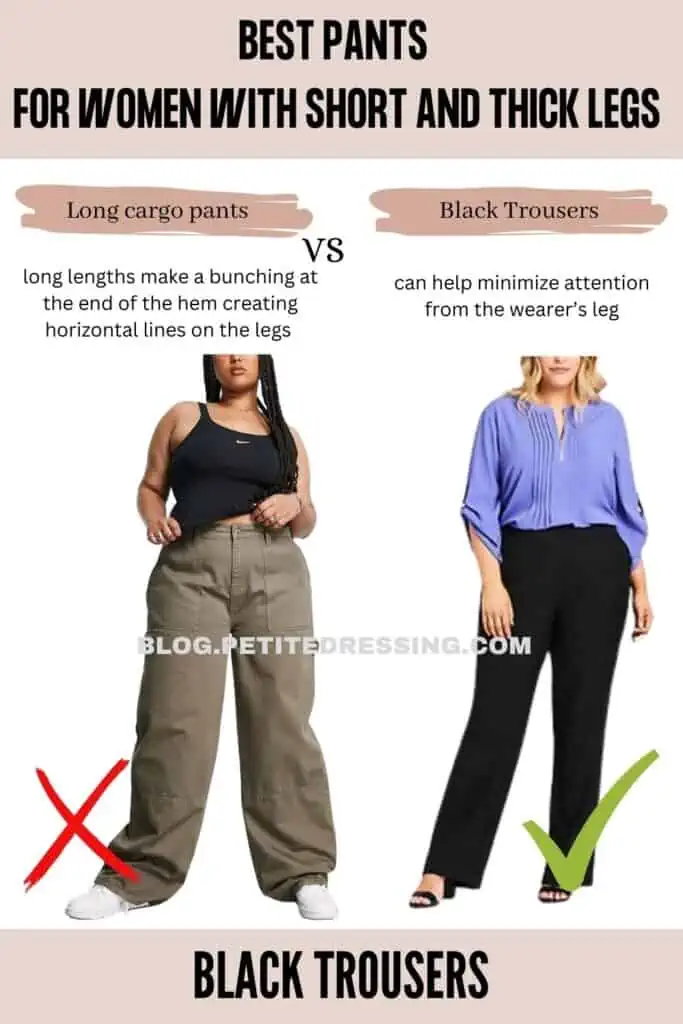 Pants Style Guide for Women with Short and Thick Legs - Petite Dressing