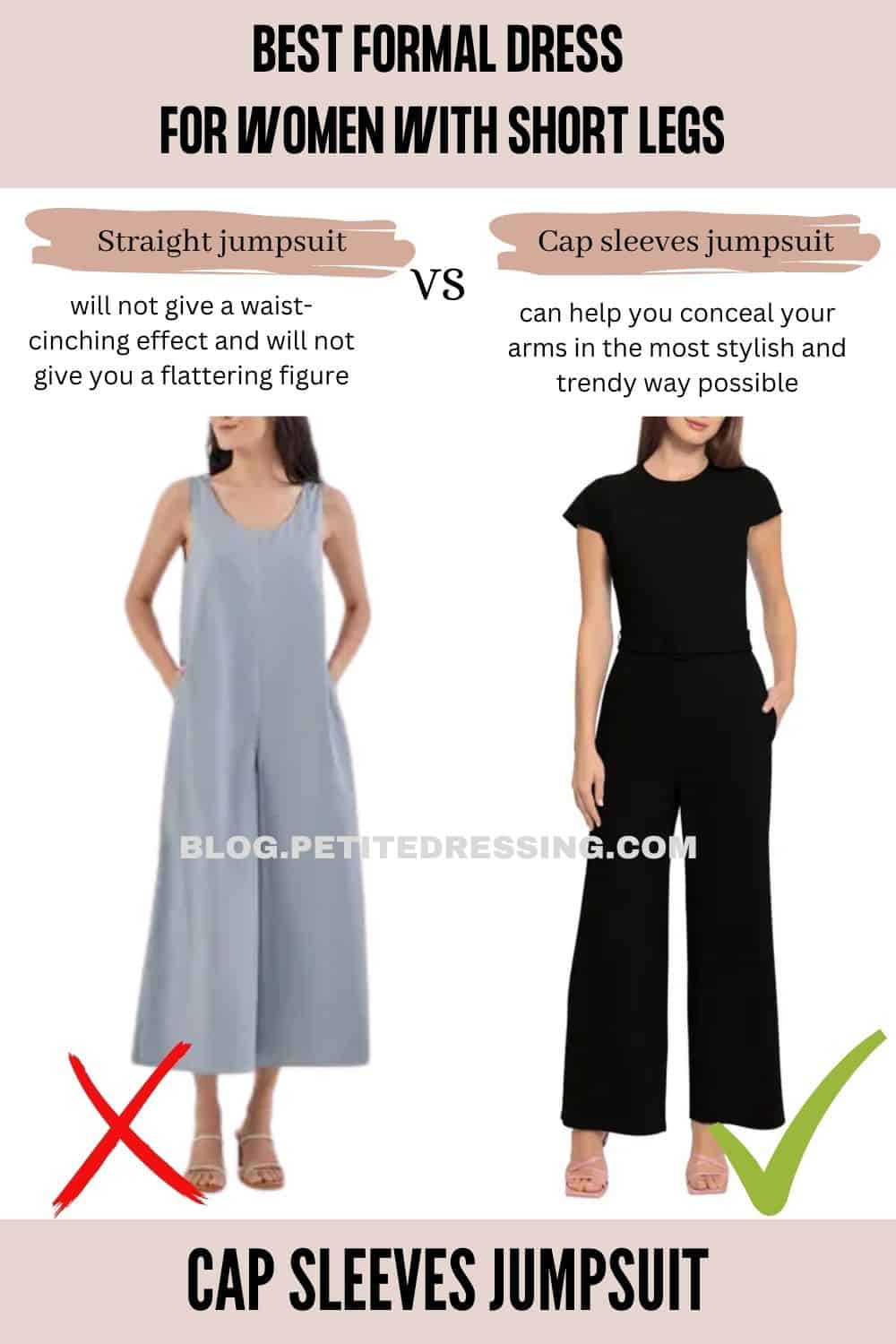 Formal dress guide for women with short legs