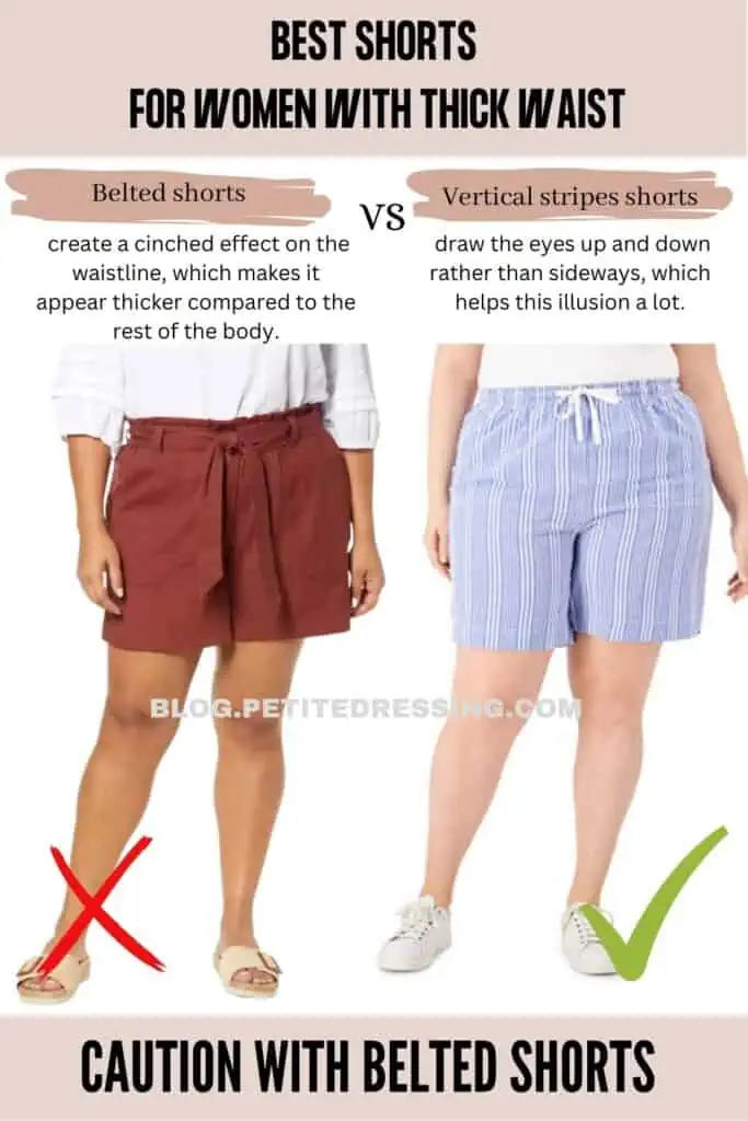 The Shorts Guide for Women with Thick Waist - Petite Dressing