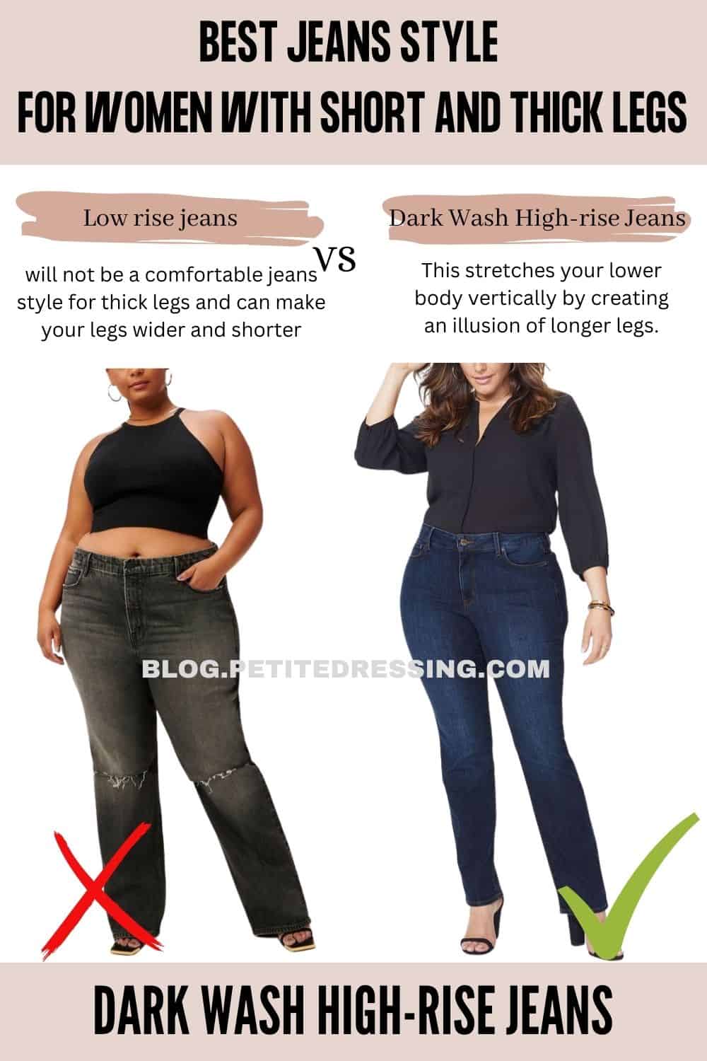 Jeans Style Guide for Women with Short and Thick Legs
