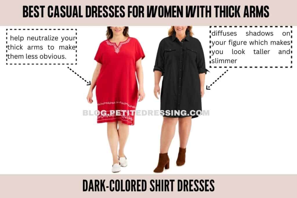 Dark-colored Shirt Dresses