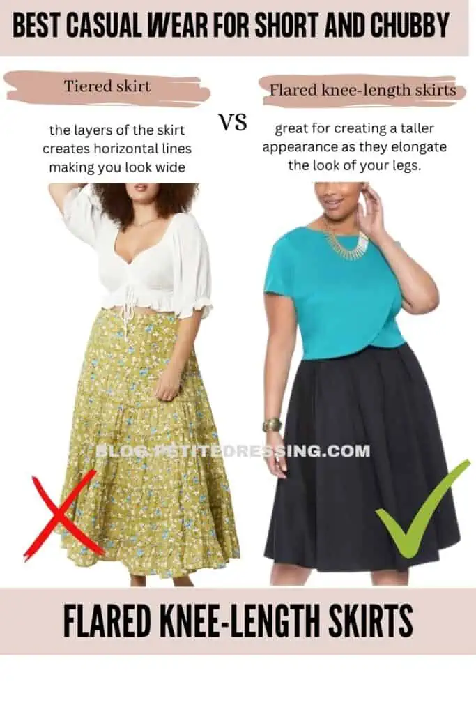 Flared knee-length skirts-1