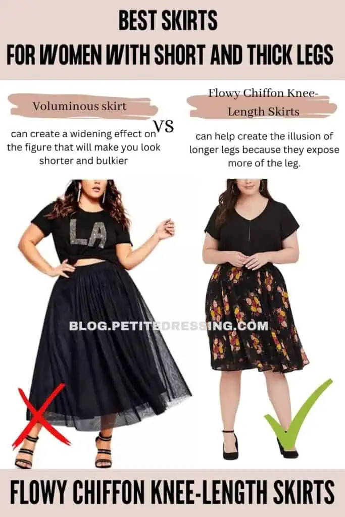 Skirt Style Guide for Women with Short and Thick Legs - Petite Dressing