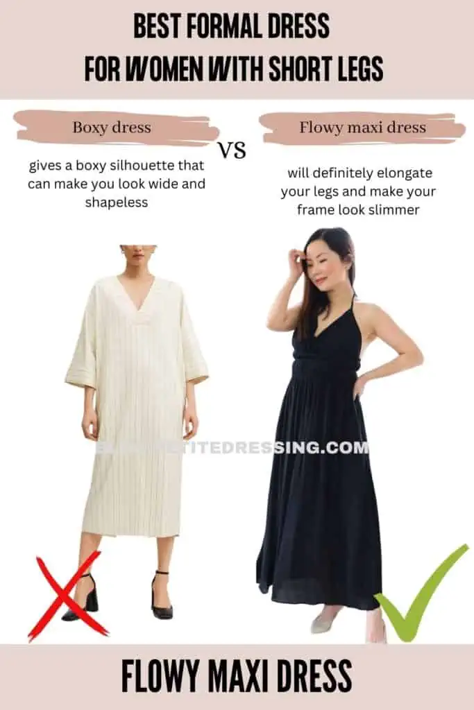 Formal dress guide for women with short legs - Petite Dressing