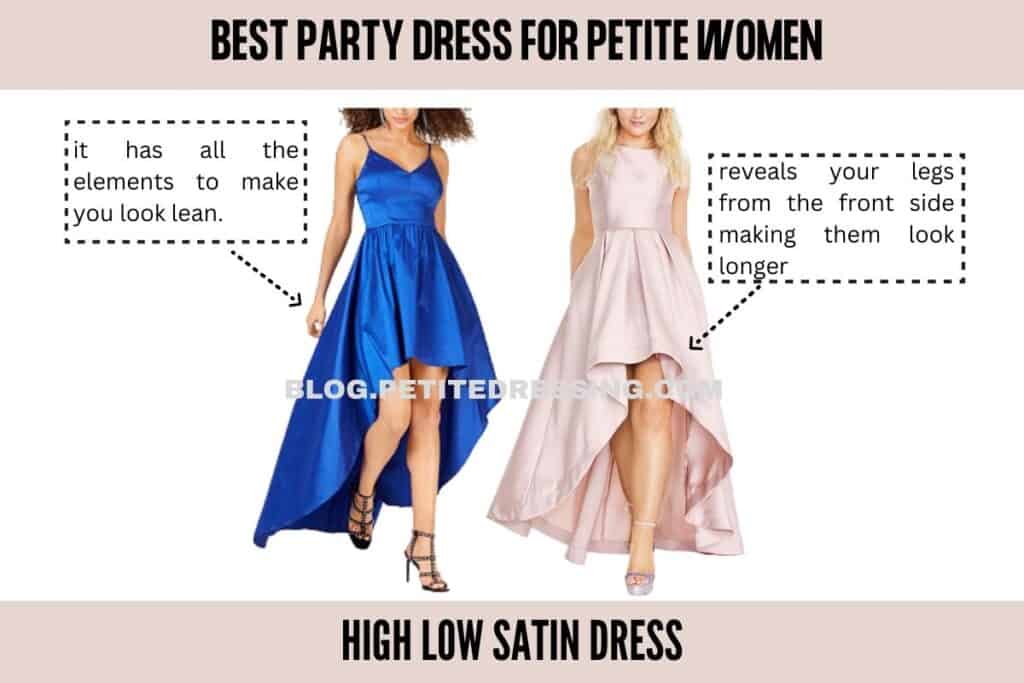 High Low Satin Dress