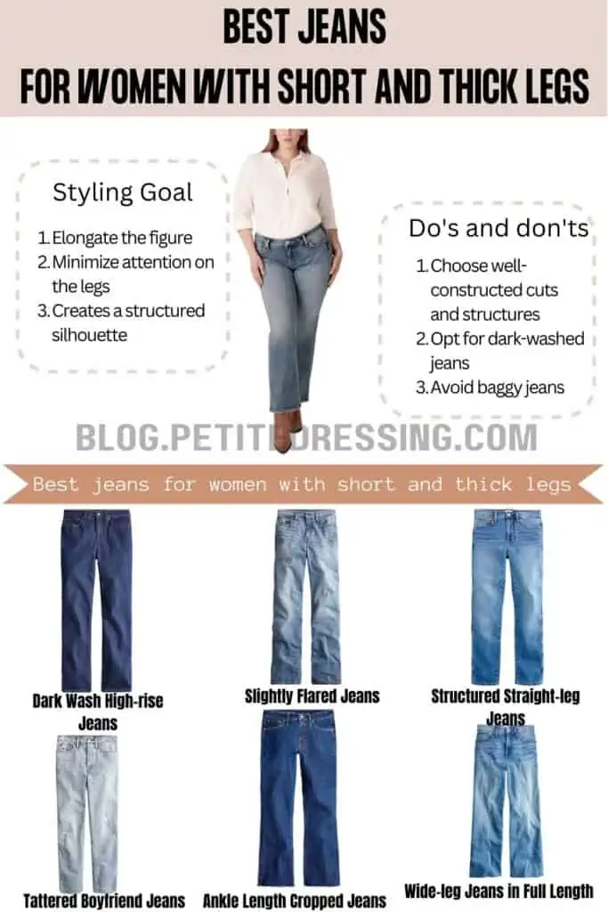 Jeans Style Guide for Women with Short and Thick Legs