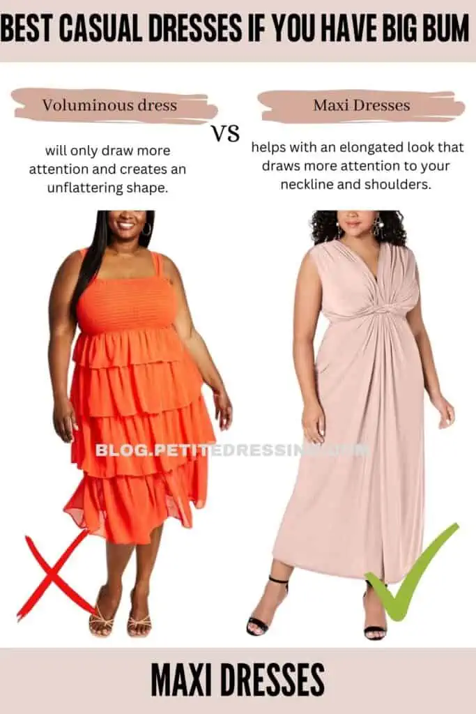 Casual dresses guide if you have a big bum - Petite Dressing