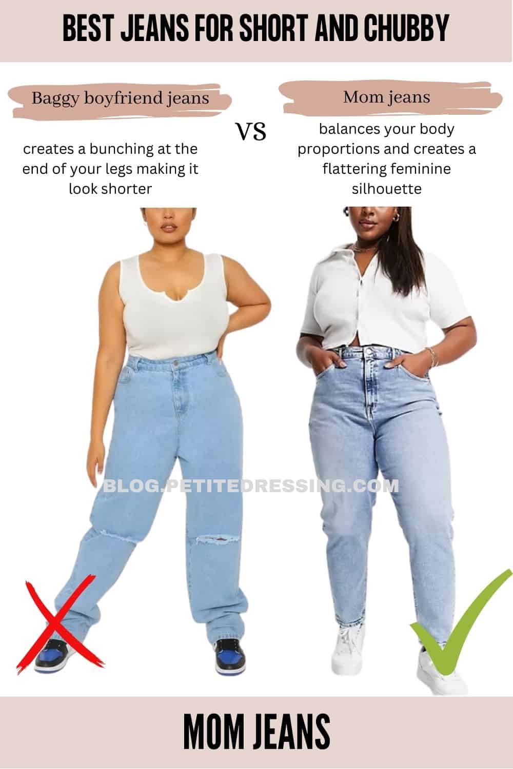 Jeans guide for short and chubby