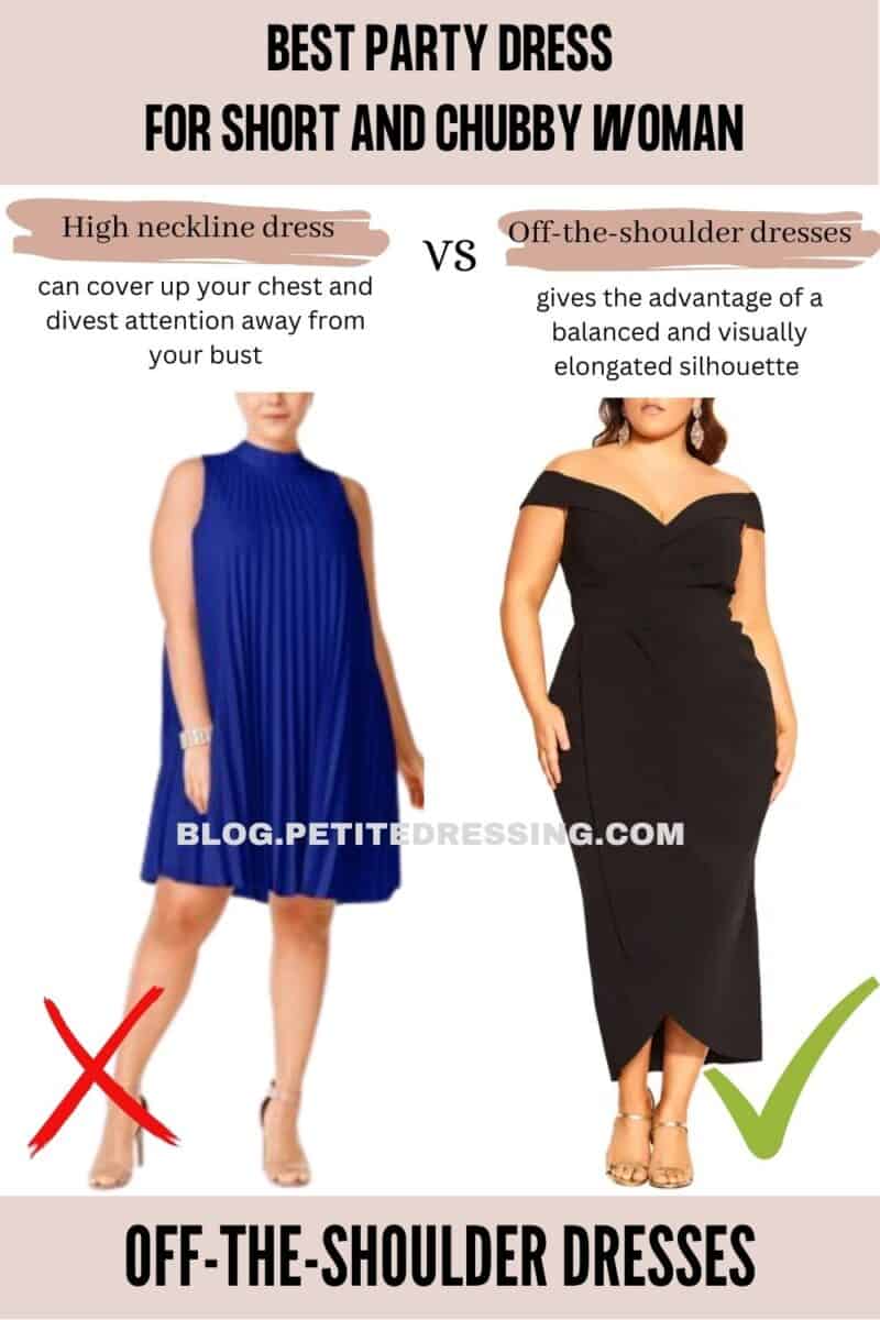 Party dresses guide for short and chubby women