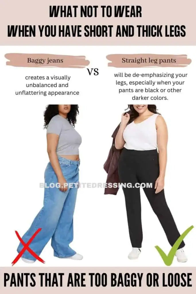 Pants that are too baggy or loose