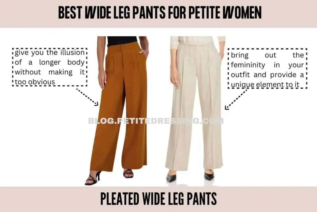 Pleated Wide Leg Pants