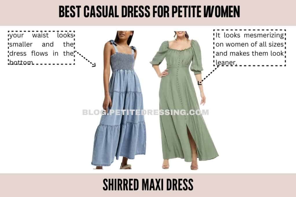 Shirred Maxi Dress