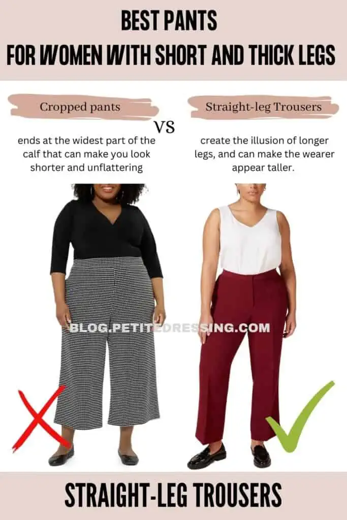 Pants Style Guide for Women with Short and Thick Legs - Petite Dressing