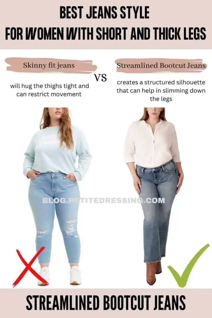 Jeans Style Guide for Women with Short and Thick Legs - Petite Dressing