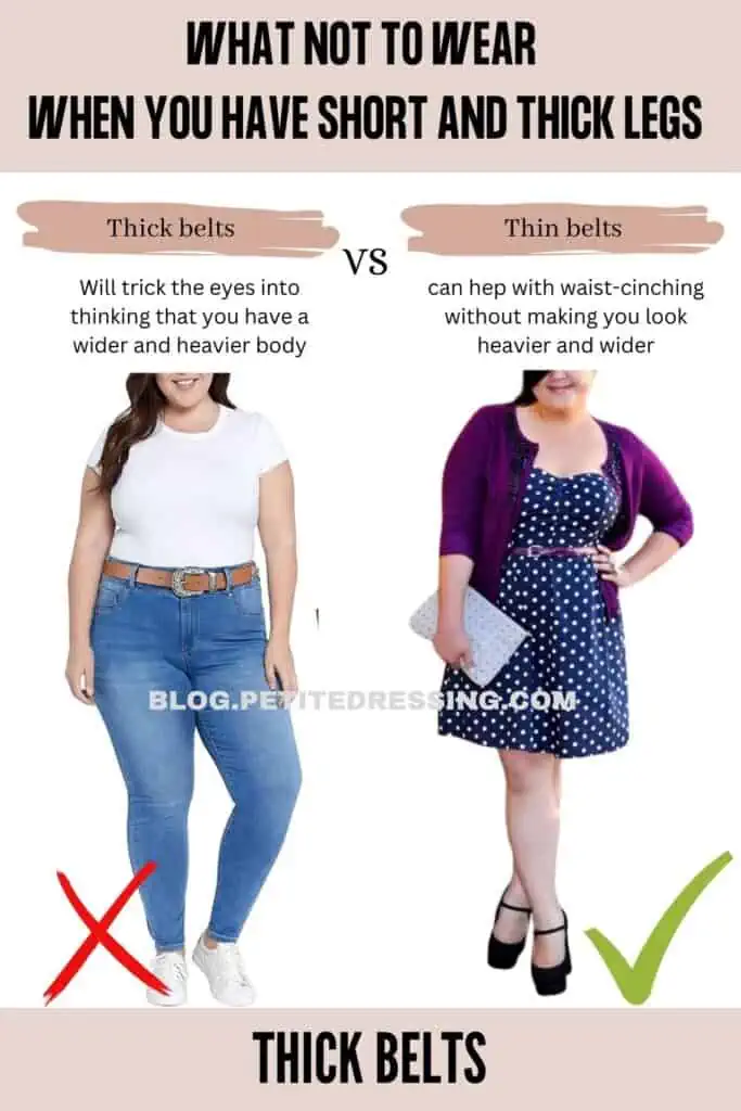 What not to wear when you have short and thick legs - Petite Dressing